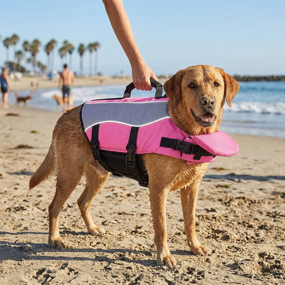 NUGGAL Dog Life Jacket for Summer – High Buoyancy Pet Safety Vest with Detachable Neck Float & Rescue Handle
