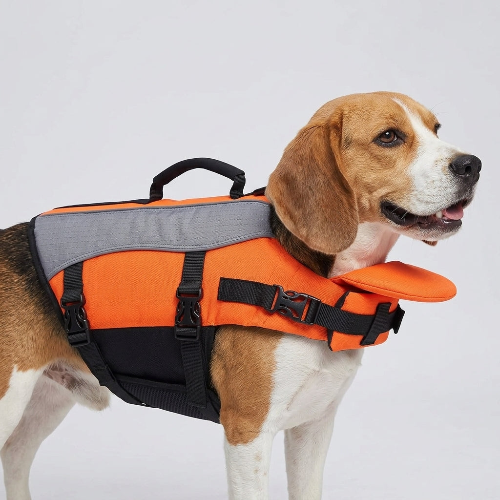 NUGGAL Dog Life Jacket for Summer – High Buoyancy Pet Safety Vest with Detachable Neck Float & Rescue Handle