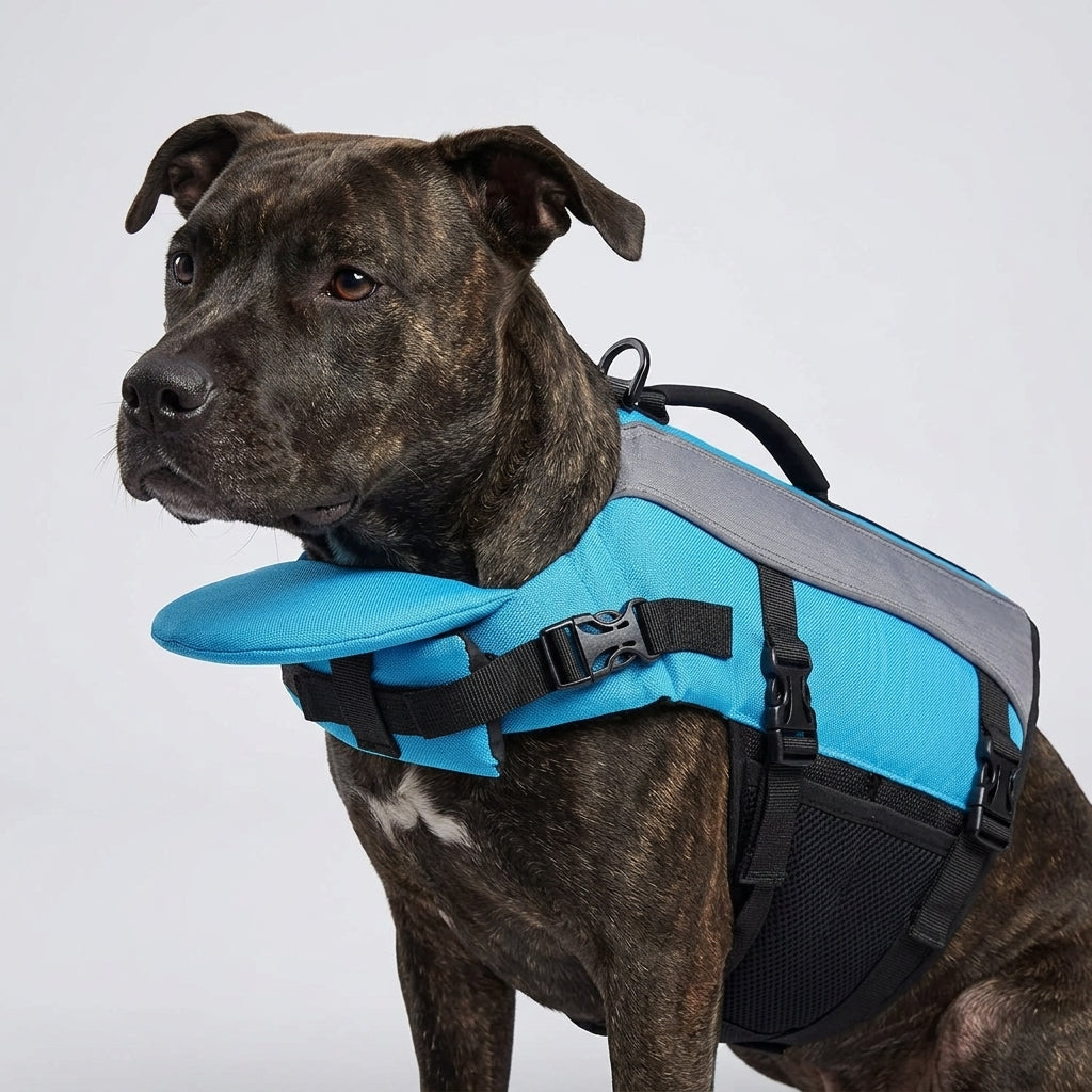 NUGGAL Dog Life Jacket for Summer – High Buoyancy Pet Safety Vest with Detachable Neck Float & Rescue Handle