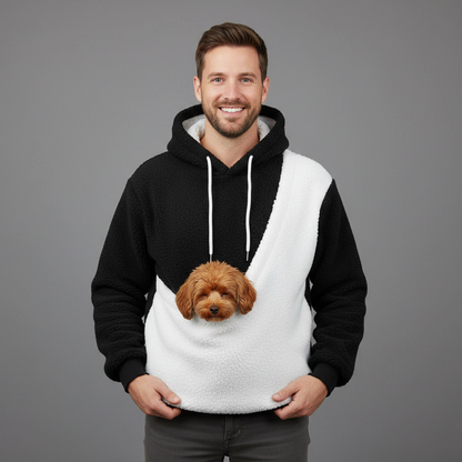 NUGGAL Unisex Oversized Fleece Pet Pouch Hoodie