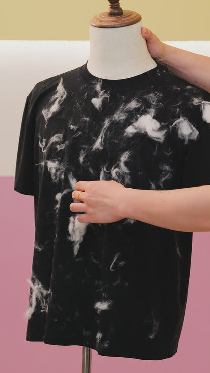NUGGAL Unisex Pet Hair Resistant Tech T-shirt Classic Black