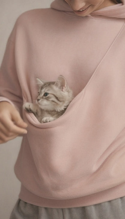 NUGGAL Unisex Pet Hair Resistant Pet Pouch Hoodie