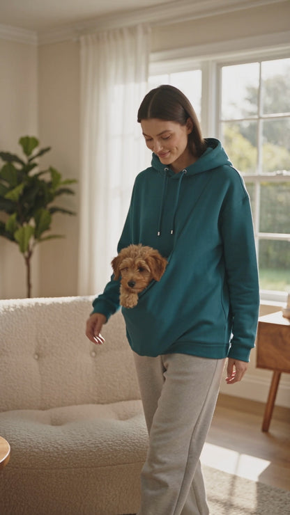NUGGAL Unisex Pet Hair Resistant Pet Pouch Hoodie