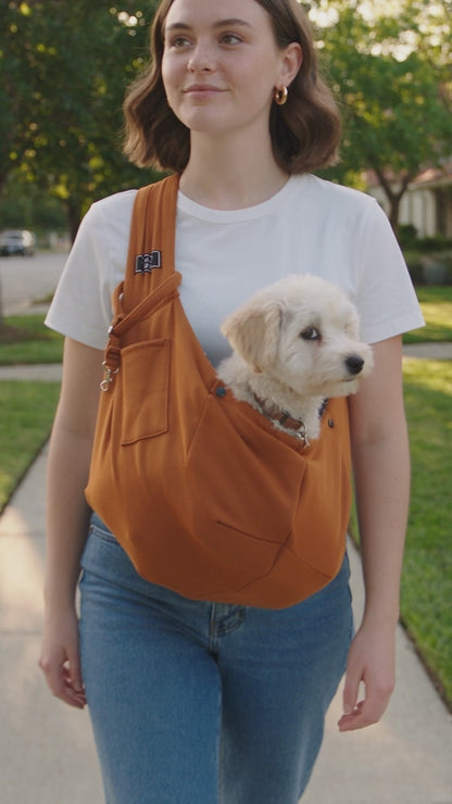 NUGGAL Foldable Crossbody High-Capacity Pet Carrier Bag for Small Dogs & Cats