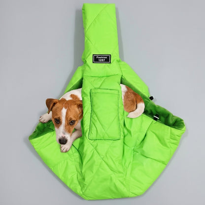 NUGGAL Fleece-Lined Pet Sling Bag with Pocket