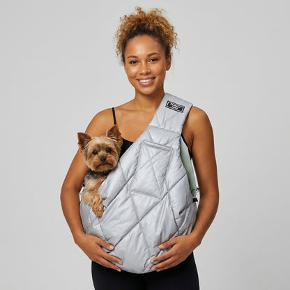 NUGGAL Fleece-Lined Pet Sling Bag with Pocket