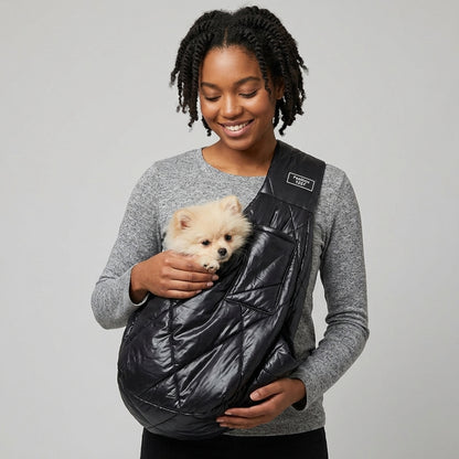 NUGGAL Fleece-Lined Pet Sling Bag with Pocket