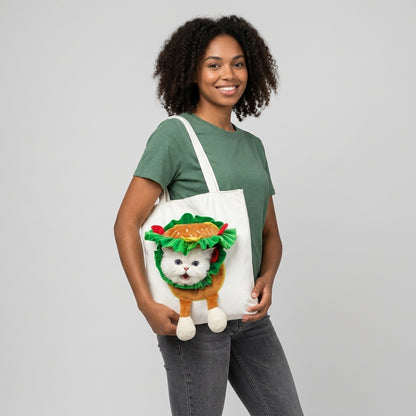 NUGGAL Playful Peek-a-Boo Canvas Pet Carrier Tote