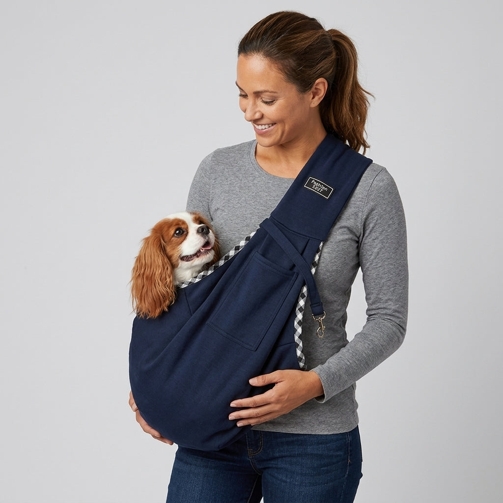 NUGGAL Foldable Crossbody High-Capacity Pet Carrier Bag for Small Dogs & Cats