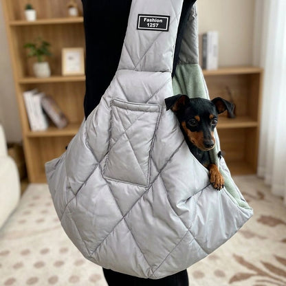 NUGGAL Fleece-Lined Pet Sling Bag with Pocket