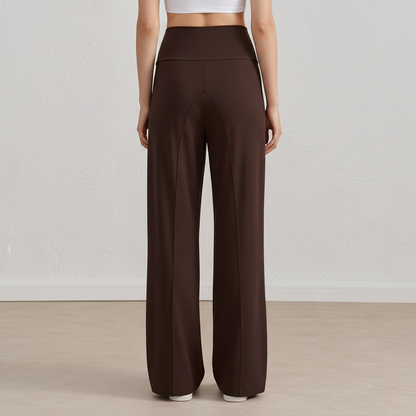 NUGGAL Pet Hair Resistant High-Waisted Wide Leg Flow Pants