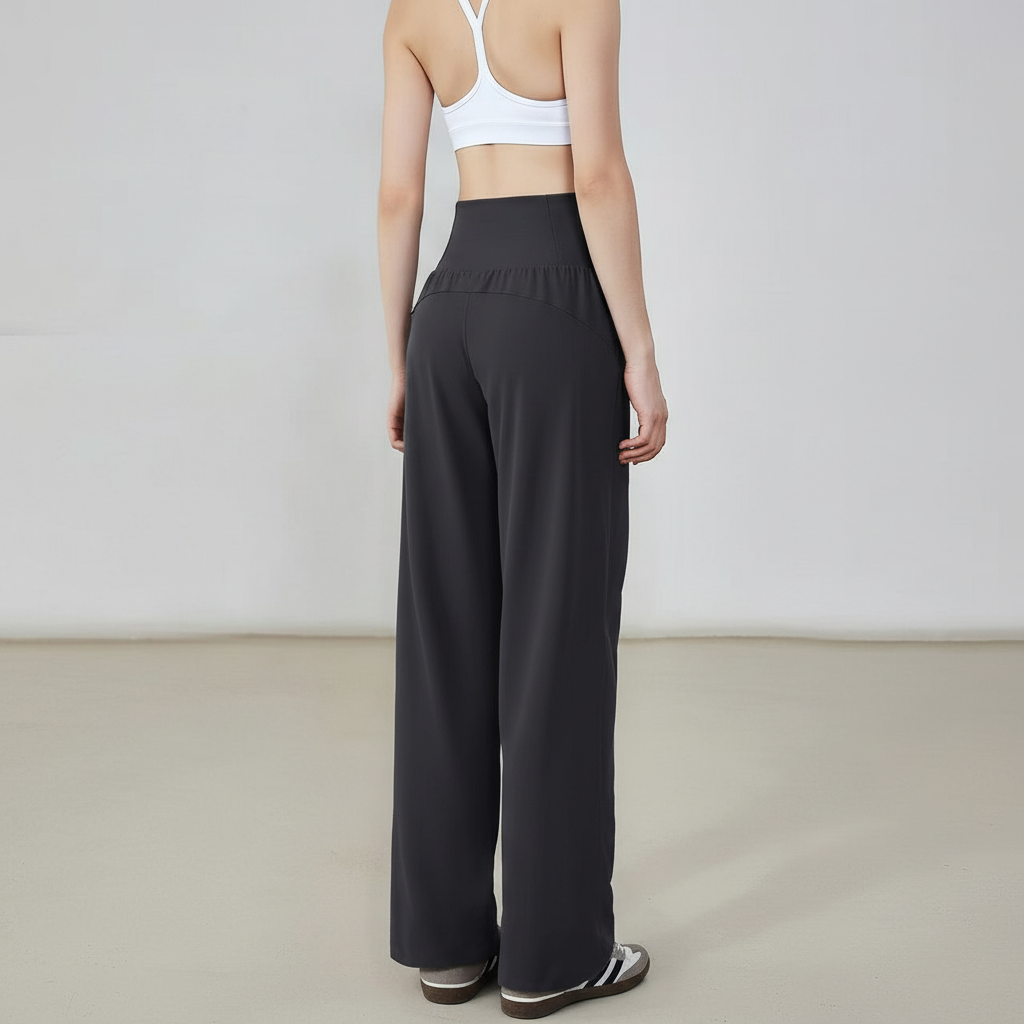 NUGGAL Pet-Hair Resistant Wide-Leg Soft-Touch Yoga & Commuter Pants