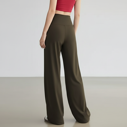 NUGGAL Pet-Hair Resistant Wide-Leg Soft-Touch Yoga & Commuter Pants