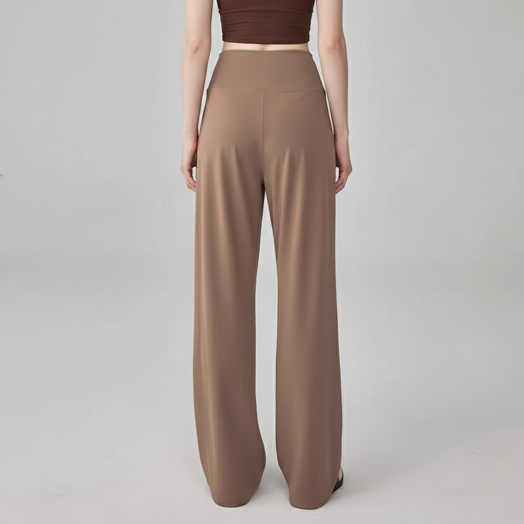 NUGGAL Pet-Hair Resistant Wide-Leg Soft-Touch Yoga & Commuter Pants