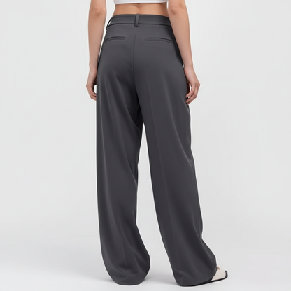 NUGGAL Pet Hair Resistant Pleated Wide Leg Pants