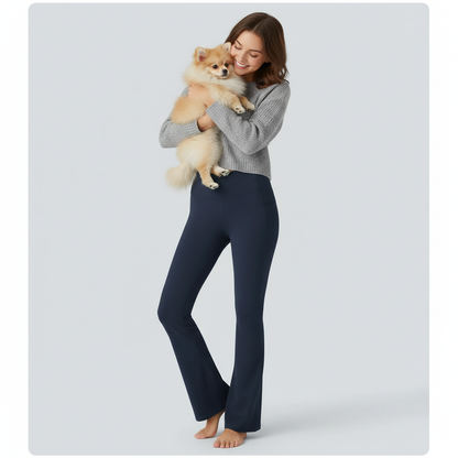 NUGGAL Pet Hair Resistant Flare Leggings with Pockets
