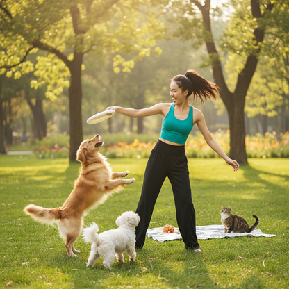 NUGGAL Pet-Hair Resistant Wide-Leg Soft-Touch Yoga & Commuter Pants