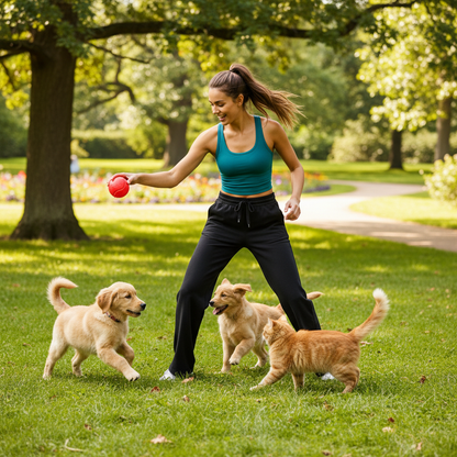 NUGGAL Pet Hair Resistant Wide-Leg Lounge Sweatpants with Drawstring Waist