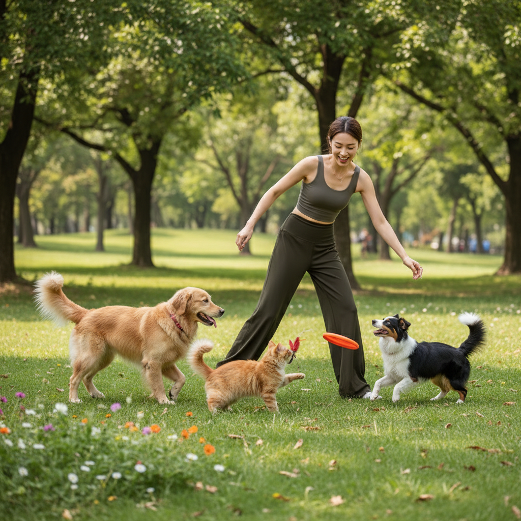 NUGGAL Pet-Hair Resistant Wide-Leg Soft-Touch Yoga & Commuter Pants