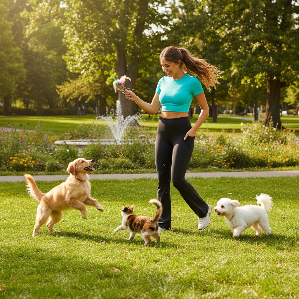 NUGGAL Pet Hair Resistant Flare Leggings with Pockets