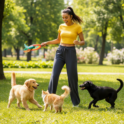 NUGGAL Pet Hair Resistant Wide-Leg Lounge Sweatpants with Drawstring Waist
