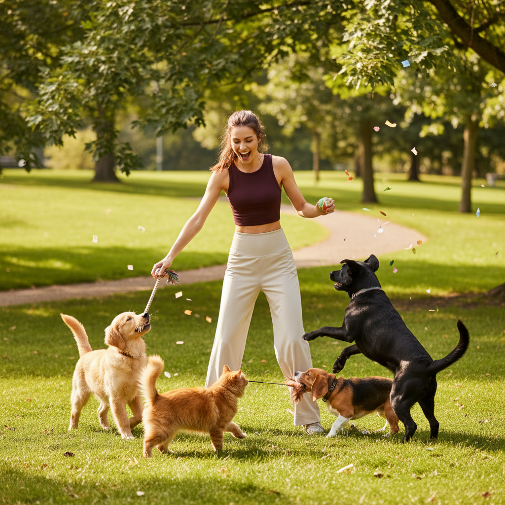 NUGGAL Pet-Hair Resistant Wide-Leg Soft-Touch Yoga & Commuter Pants