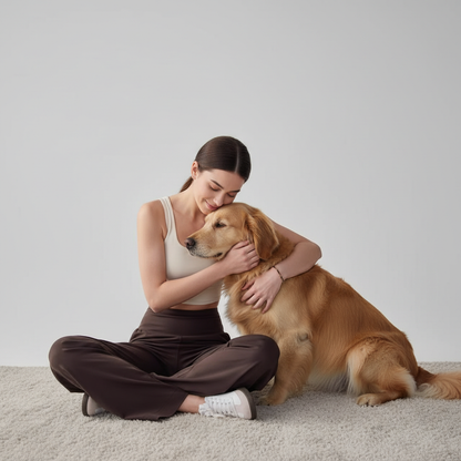 NUGGAL Pet-Hair Resistant Wide-Leg Soft-Touch Yoga & Commuter Pants