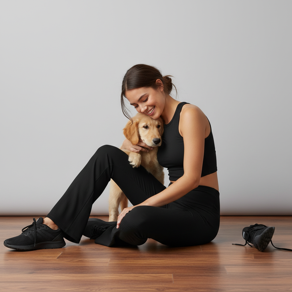 NUGGAL Pet Hair Resistant Flare Leggings with Pockets