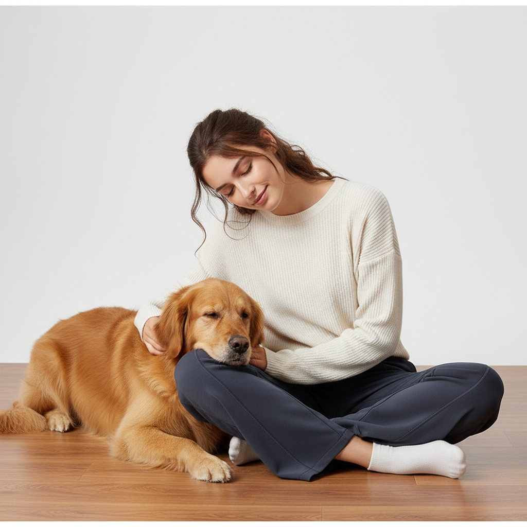 NUGGAL Pet Hair Resistant Wide-Leg Lounge Sweatpants with Drawstring Waist