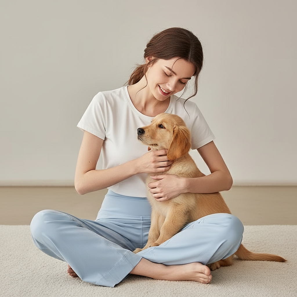 NUGGAL Pet-Hair Resistant Wide-Leg Soft-Touch Yoga & Commuter Pants